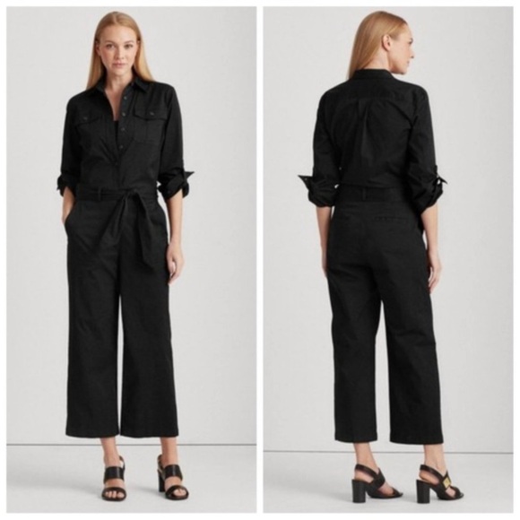 Lauren Ralph Lauren Pants - Ralph Lauren Black Belted Jumpsuit  Wardrobe Staple Stylish Cute Work Casual Sz4